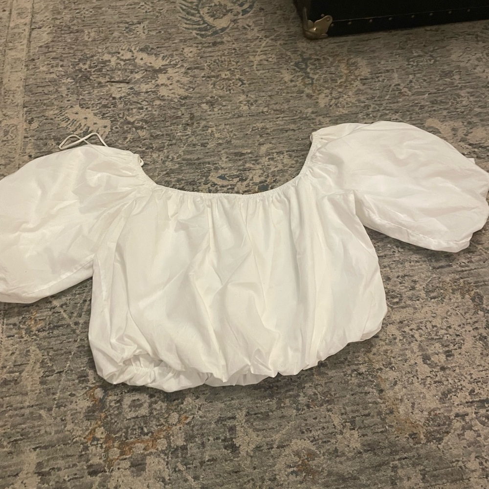 Nation LTD White Puff Sleeve Blouse